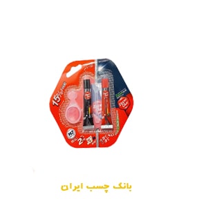 چسب دوقلوی صنعتی رنگی زیپر 16 گرم